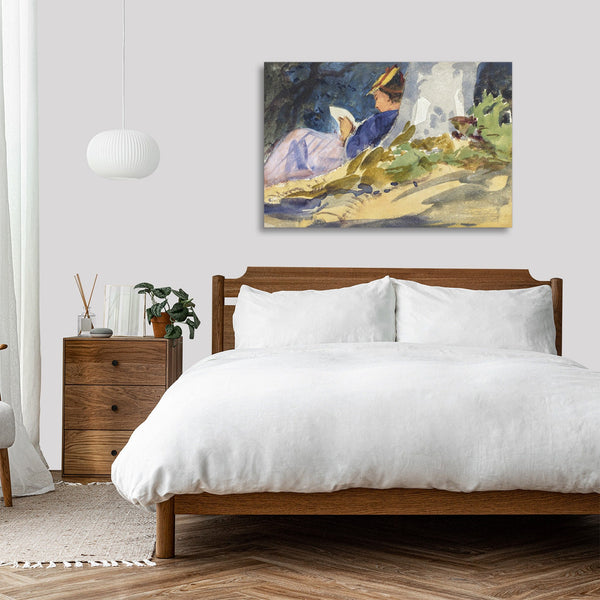 Quadro Stampa su Tela con Telaio in Legno John Singer Sargent - Resting