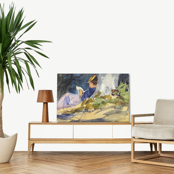 Quadro Stampa su Tela con Telaio in Legno John Singer Sargent - Resting