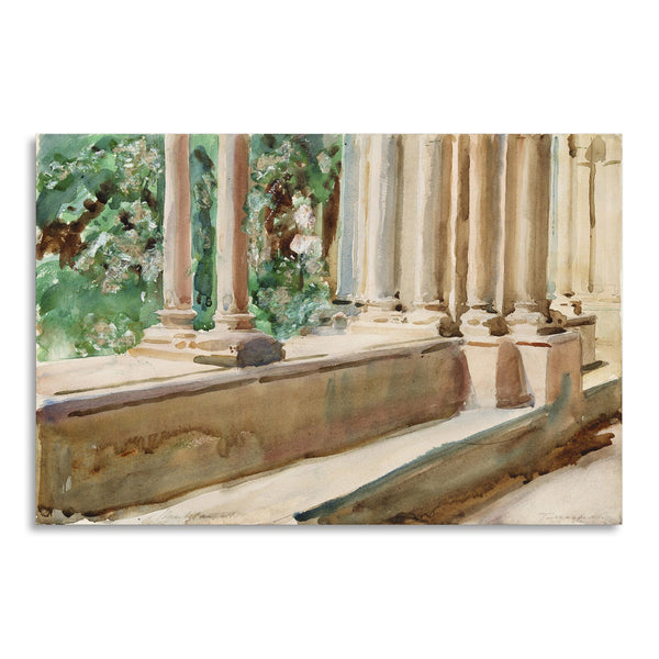 Quadro Stampa su Tela con Telaio in Legno John Singer Sargent - Tarragona Terrace and Garden