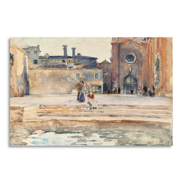 Quadro Stampa su Tela con Telaio in Legno John Singer Sargent - Campo dei Frari, Venice