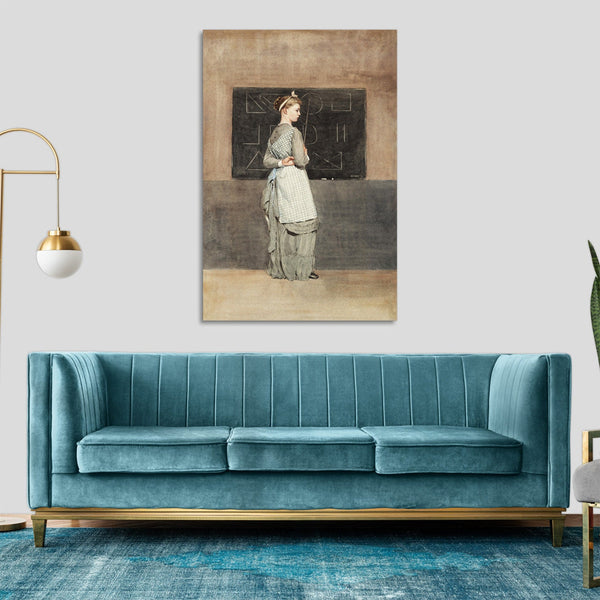 Quadro Stampa su Tela con Telaio in Legno Winslow Homer - Blackboard