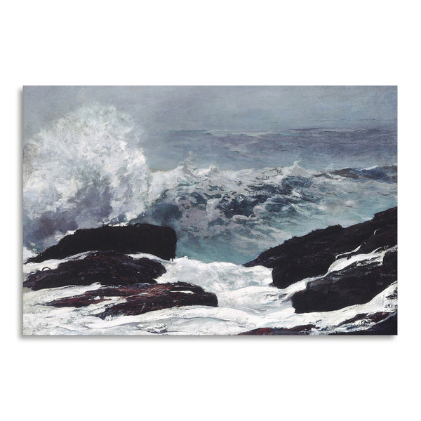 Quadro Stampa su Tela con Telaio in Legno Winslow Homer - Northeaster