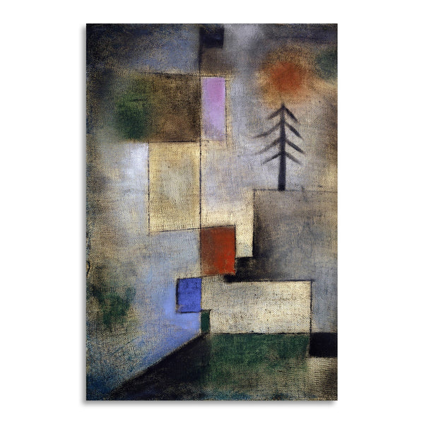 Quadro Stampa su Tela con Telaio in Legno Paul Klee - Small fir picture