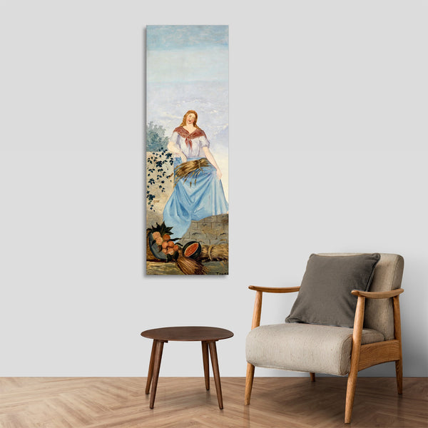 Quadro Stampa su Tela con Telaio in Legno Paul Cezanne - The four seasons
