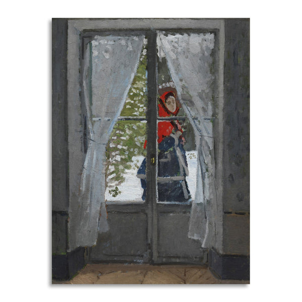 Quadro Stampa su Tela con Telaio in Legno Claude Monet - The Red Kerchief