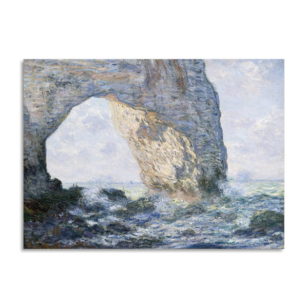 Quadro Stampa su Tela con Telaio in Legno Claude Monet - The Cliffs at Étretat