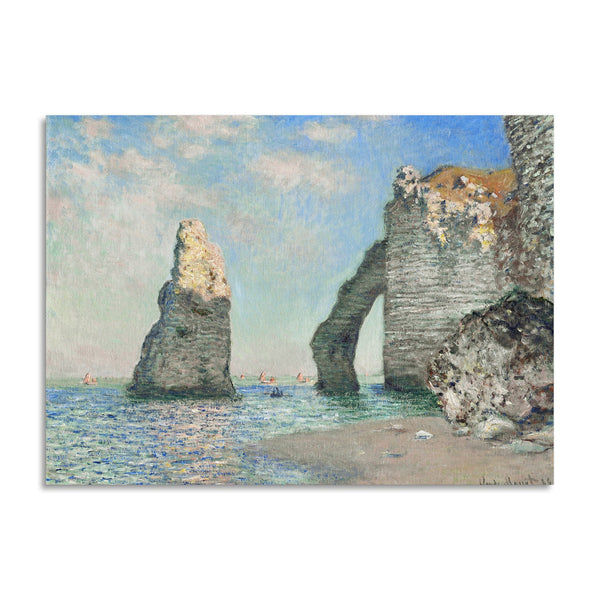 Quadro Stampa su Tela con Telaio in Legno Claude Monet - The Cliffs at Étretat