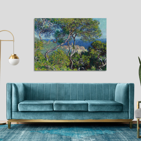 Quadro Stampa su Tela con Telaio in Legno Claude Monet - Bordighera