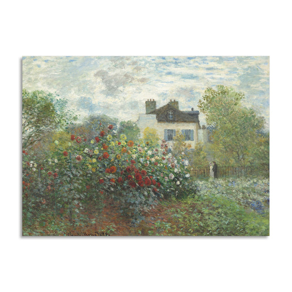 Quadro Stampa su Tela con Telaio in Legno Claude Monet - The Artist’s Garden in Argenteuil