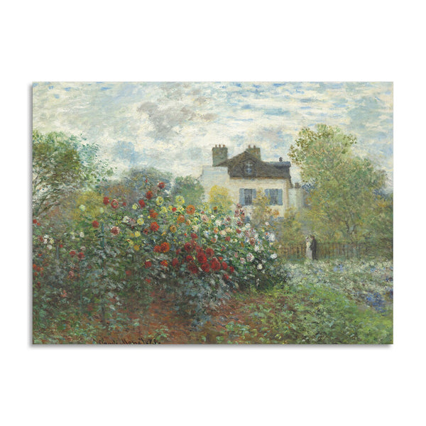 Quadro Stampa su Tela con Telaio in Legno Claude Monet - The Artist’s Garden in Argenteuil