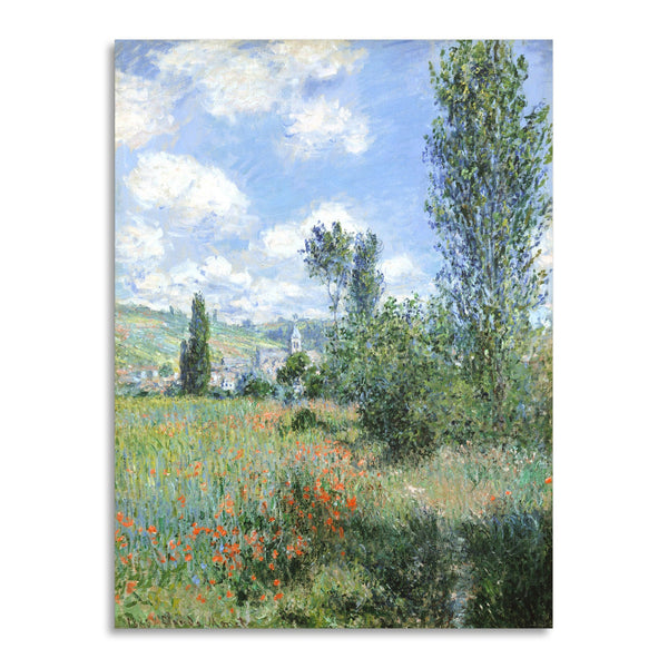 Quadro Stampa su Tela con Telaio in Legno Claude Monet - View of Vétheuil