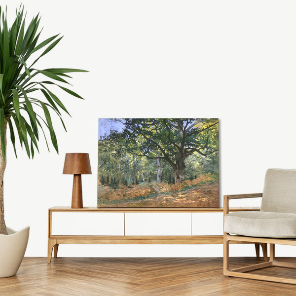 Quadro Stampa su Tela con Telaio in Legno Claude Monet - The Bodmer Oak, Fontainebleau Forest