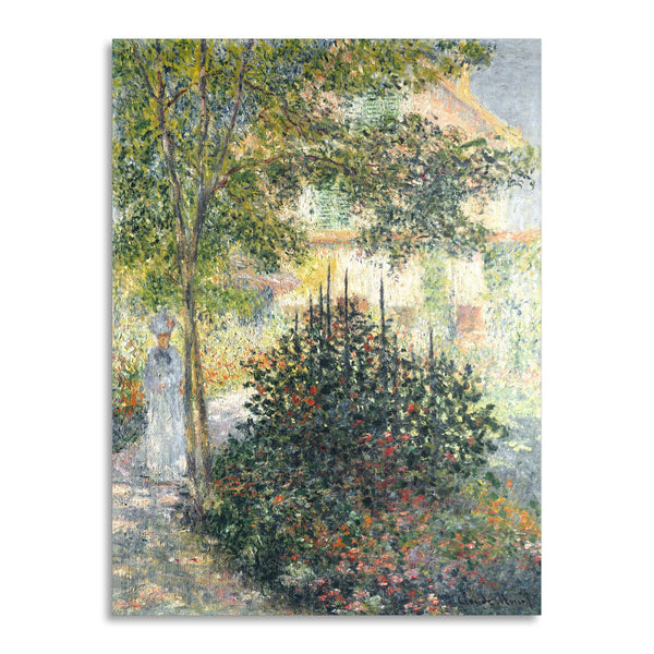 Quadro Stampa su Tela con Telaio in Legno Claude Monet - the Garden at Argenteuil