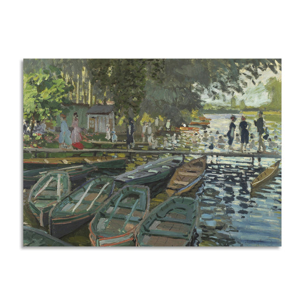 Quadro Stampa su Tela con Telaio in Legno Claude Monet - Bathers at La Grenouillère