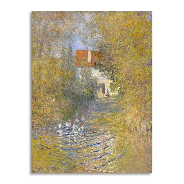 Quadro Stampa su Tela con Telaio in Legno Claude Monet - The Geese