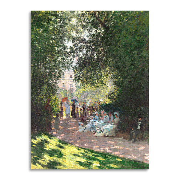Quadro Stampa su Tela con Telaio in Legno Claude Monet - The Parc Monceau
