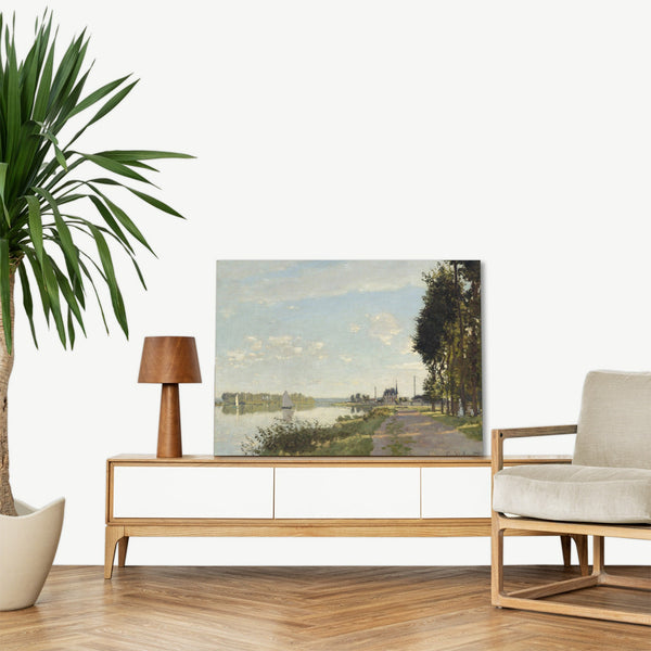 Quadro Stampa su Tela con Telaio in Legno Claude Monet - Argenteuil