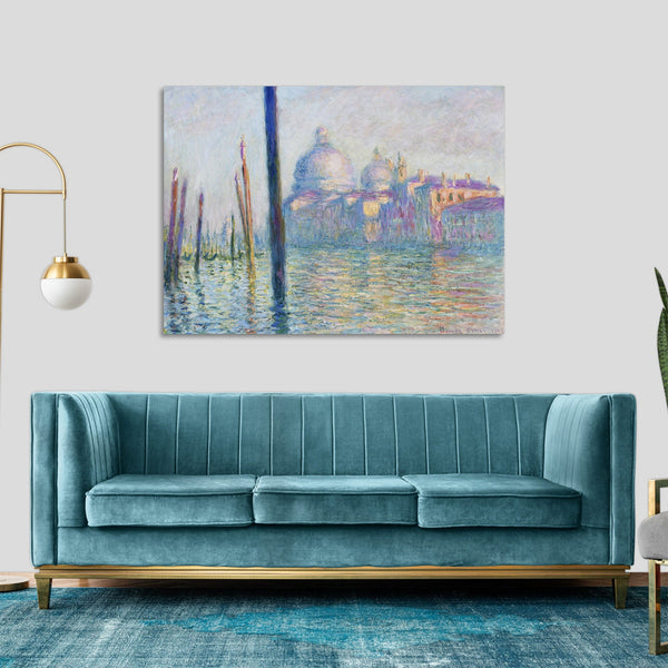 Quadro Stampa su Tela con Telaio in Legno Claude Monet - Le Grand Canal