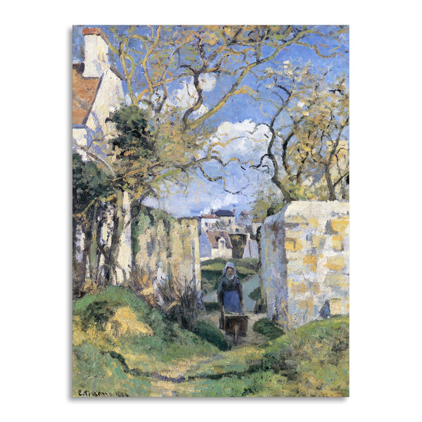 Quadro Stampa su Tela con Telaio in Legno Camille Pissarro - Landscape from Pontoise