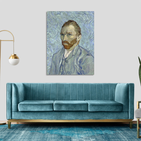 Quadro Stampa su Tela con Telaio in Legno Vincent van Gogh - Self-portrait