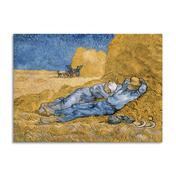 Quadro Stampa su Tela con Telaio in Legno Vincent van Gogh - The Siesta