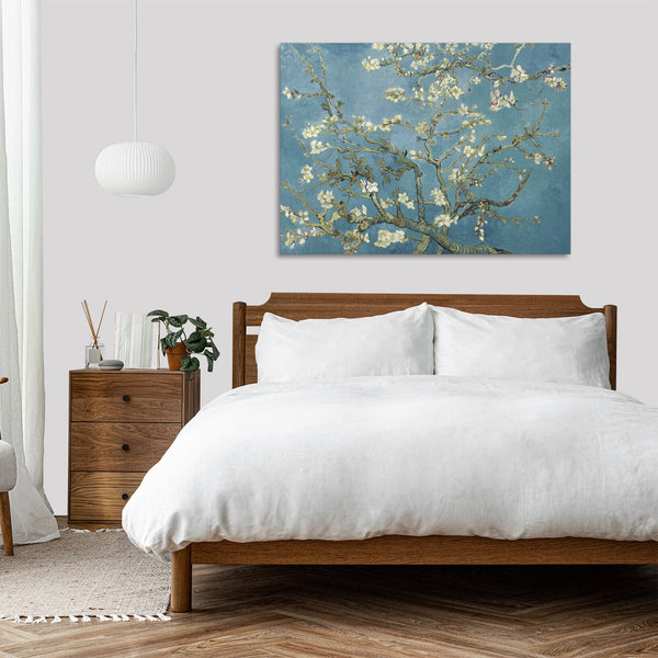 Quadro Stampa su Tela con Telaio in Legno Vincent van Gogh - Almond blossom