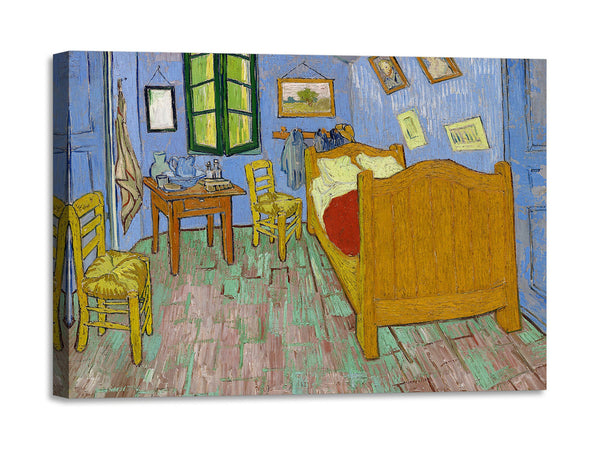 Quadro Stampa su Tela con Telaio in Legno Vincent van Gogh - The Bedroom