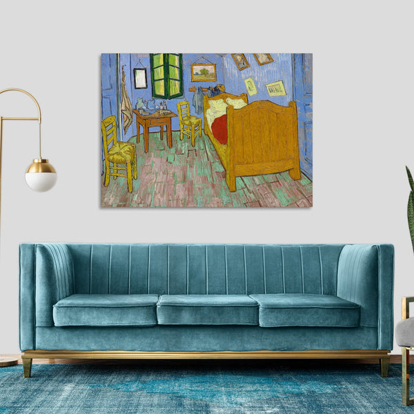 Quadro Stampa su Tela con Telaio in Legno Vincent van Gogh - The Bedroom