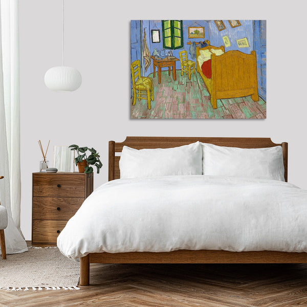 Quadro Stampa su Tela con Telaio in Legno Vincent van Gogh - The Bedroom