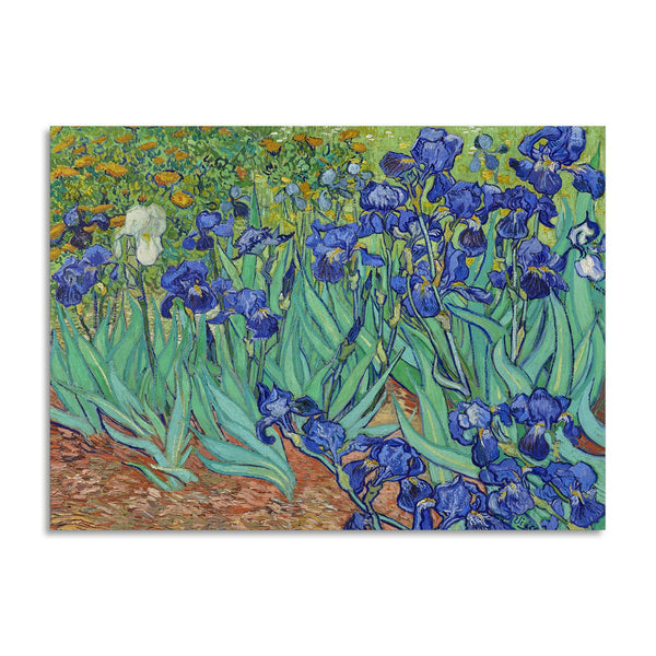 Quadro Stampa su Tela con Telaio in Legno Vincent van Gogh - Irises