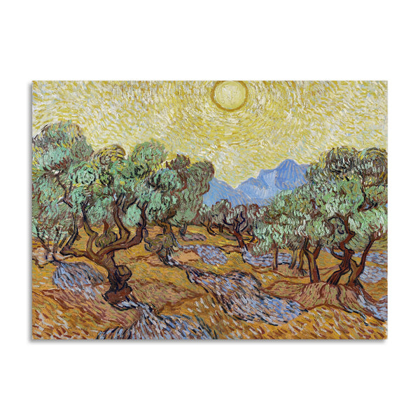 Quadro Stampa su Tela con Telaio in Legno Vincent van Gogh - Olive Trees