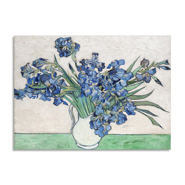 Quadro Stampa su Tela con Telaio in Legno Vincent van Gogh - Irises