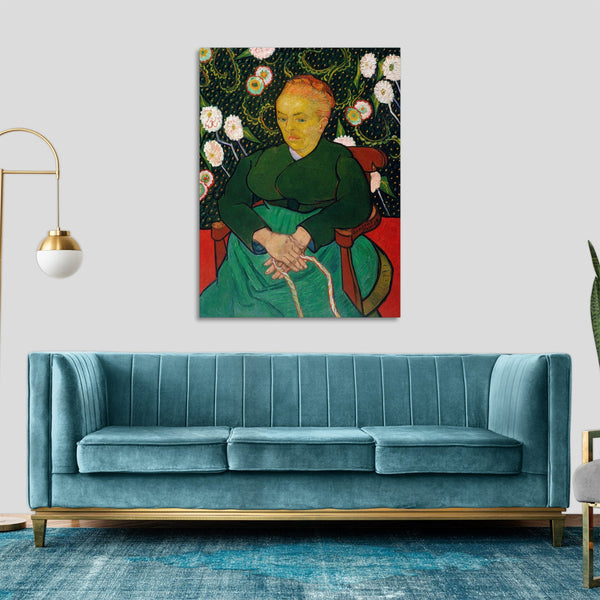 Quadro Stampa su Tela con Telaio in Legno Vincent van Gogh - The Berceuse, Woman Rocking a Cradle