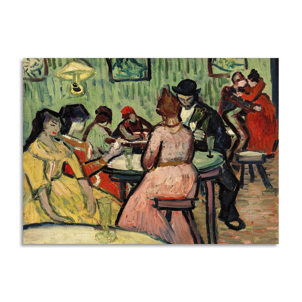 Quadro Stampa su Tela con Telaio in Legno Vincent van Gogh - The Brothel (Le Lupanar)