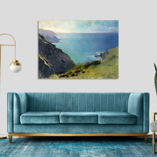Quadro Stampa su Tela con Telaio in Legno Abbott Handerson Thayer - Cornish Headlands