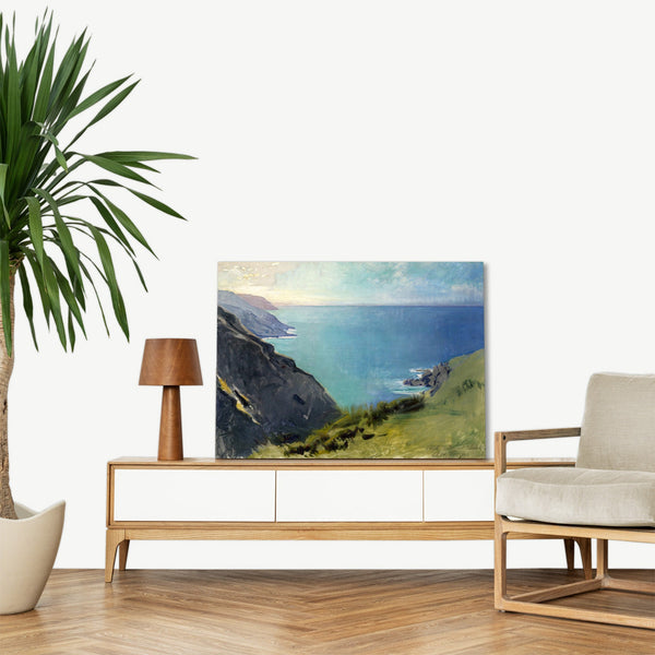 Quadro Stampa su Tela con Telaio in Legno Abbott Handerson Thayer - Cornish Headlands
