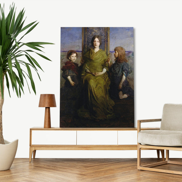 Quadro Stampa su Tela con Telaio in Legno Abbott Handerson Thayer - Virgin Enthroned