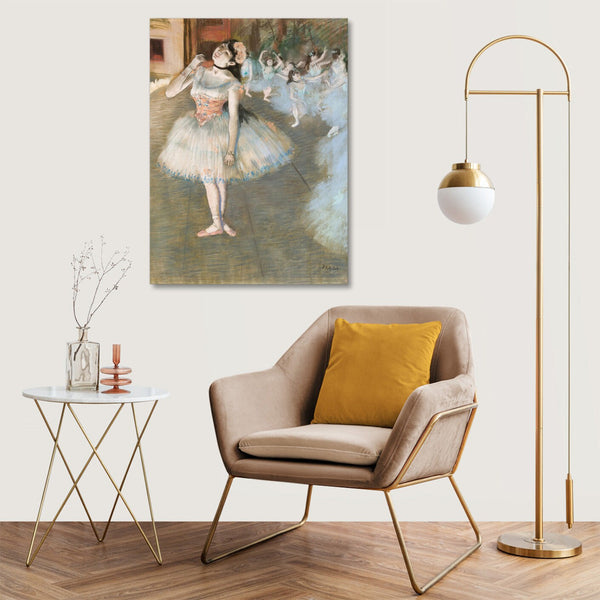 Quadro Stampa su Tela con Telaio in Legno Edgar Degas - The Star