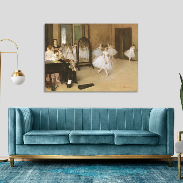 Quadro Stampa su Tela con Telaio in Legno Edgar Degas - The Dancing Class
