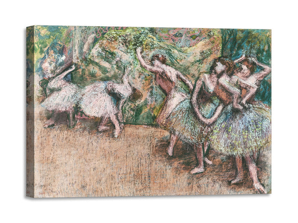 Quadro Stampa su Tela con Telaio in Legno Edgar Degas - Ballet Scene