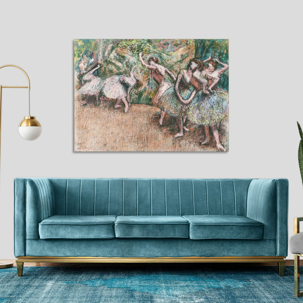 Quadro Stampa su Tela con Telaio in Legno Edgar Degas - Ballet Scene
