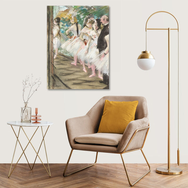 Quadro Stampa su Tela con Telaio in Legno Edgar Degas - The Ballet