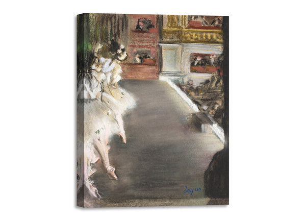 Quadro Stampa su Tela con Telaio in Legno Edgar Degas - Dancers at the old Opera House
