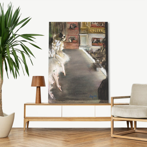 Quadro Stampa su Tela con Telaio in Legno Edgar Degas - Dancers at the old Opera House