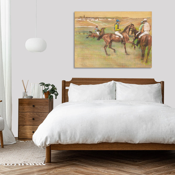 Quadro Stampa su Tela con Telaio in Legno Edgar Degas - The Races