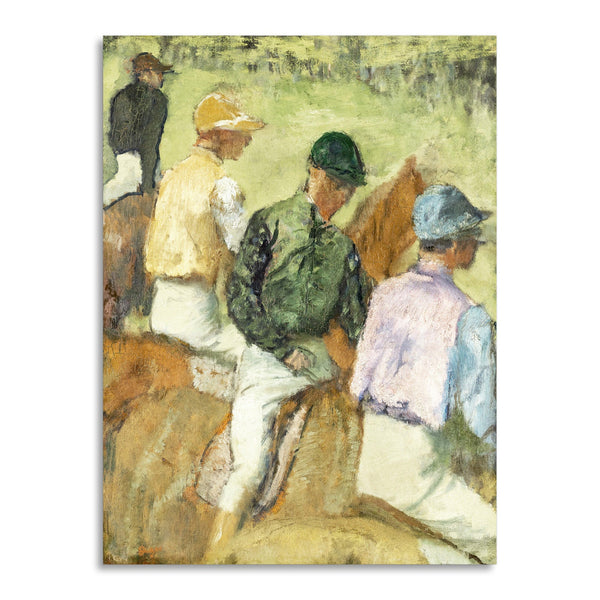 Quadro Stampa su Tela con Telaio in Legno Edgar Degas - Four Jockeys