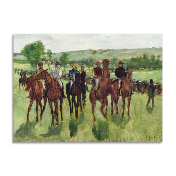 Quadro Stampa su Tela con Telaio in Legno Edgar Degas - The Riders
