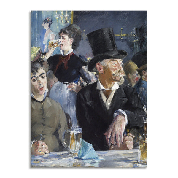 Quadro Stampa su Tela con Telaio in Legno Edouadr Manet - The Café Concert
