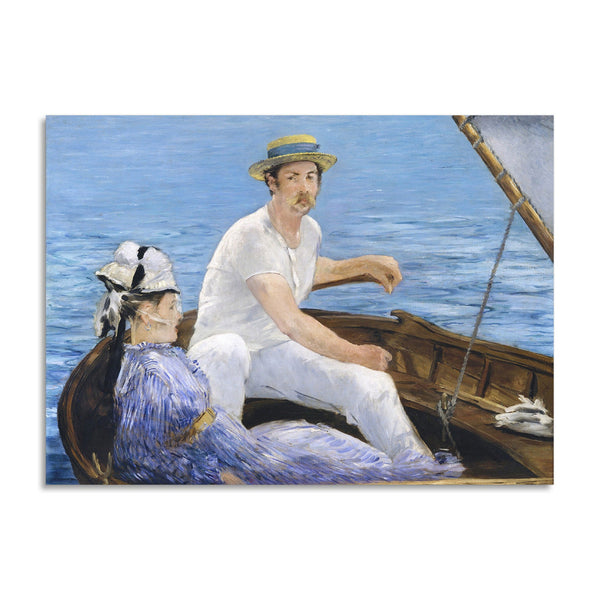 Quadro Stampa su Tela con Telaio in Legno Edouadr Manet - Boating