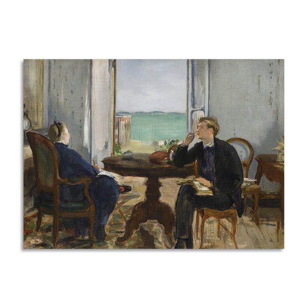 Quadro Stampa su Tela con Telaio in Legno Edouadr Manet - Interior at Arachon